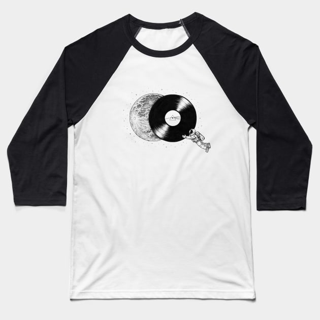 The Dark Side of the Moon Baseball T-Shirt by enkeldika2